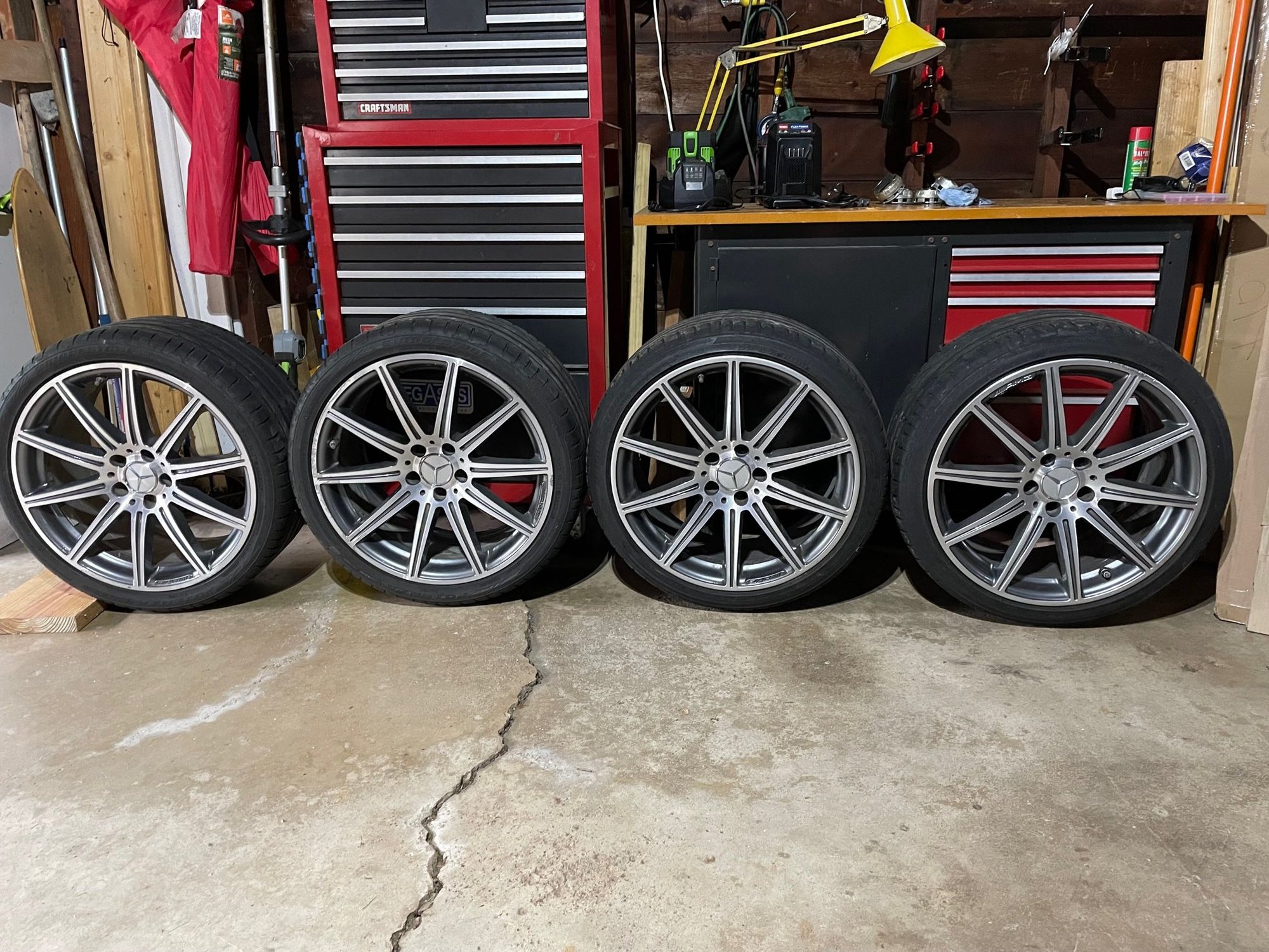 Wheels and Tires/Axles - OEM 19" E63 AMG wheels (not repro) - Used - 2010 to 2015 Mercedes-Benz E63 AMG - 2010 to 2014 Mercedes-Benz E350 - 2010 to 2014 Mercedes-Benz E550 - West Dundee, IL 60118, United States
