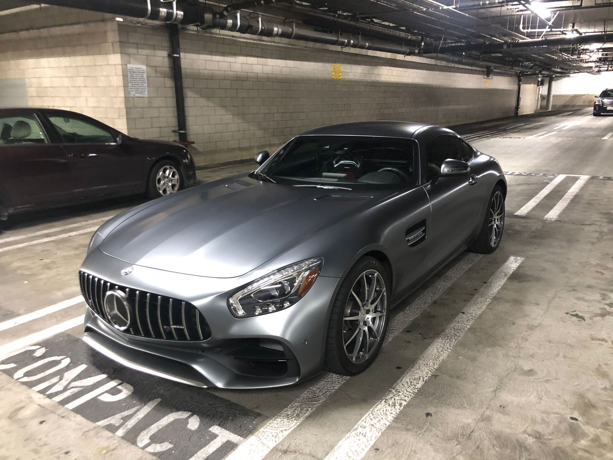2018 Mercedes-Benz AMG GT - 2018 AMG GT Matte Gray w/ Red Pepper/Black Interior - Used - VIN WDDYJ7HA9JA014664 - 4,896 Miles - 8 cyl - 2WD - Automatic - Coupe - Gray - Studio City, CA 91604, United States