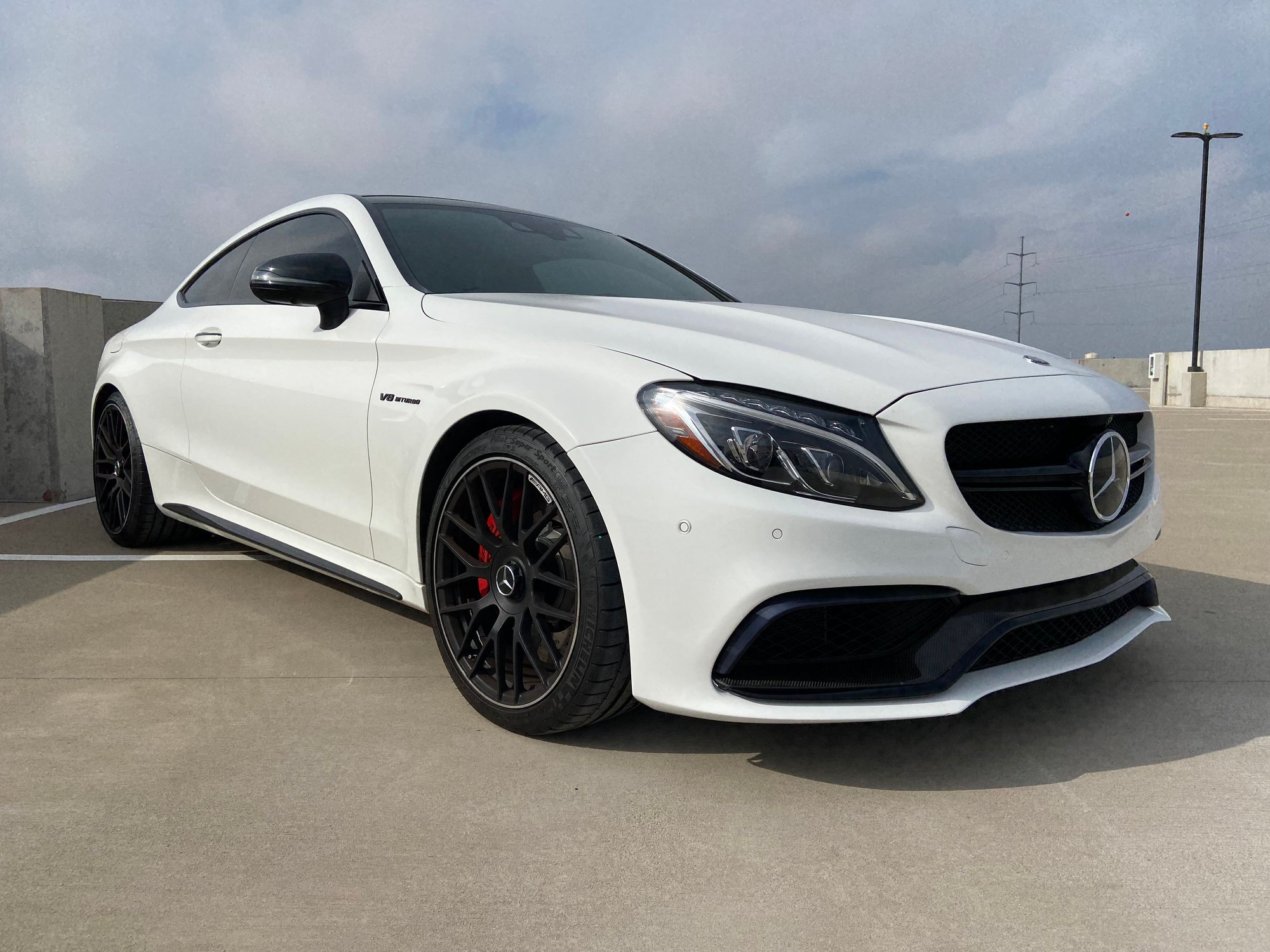 2018 Mercedes-Benz C63 AMG S - CPO 2018 C63S Coupe - Used - VIN WDDWJ8HB1JF604415 - 25,480 Miles - 8 cyl - 2WD - Automatic - Coupe - White - Frisco, TX 75033, United States