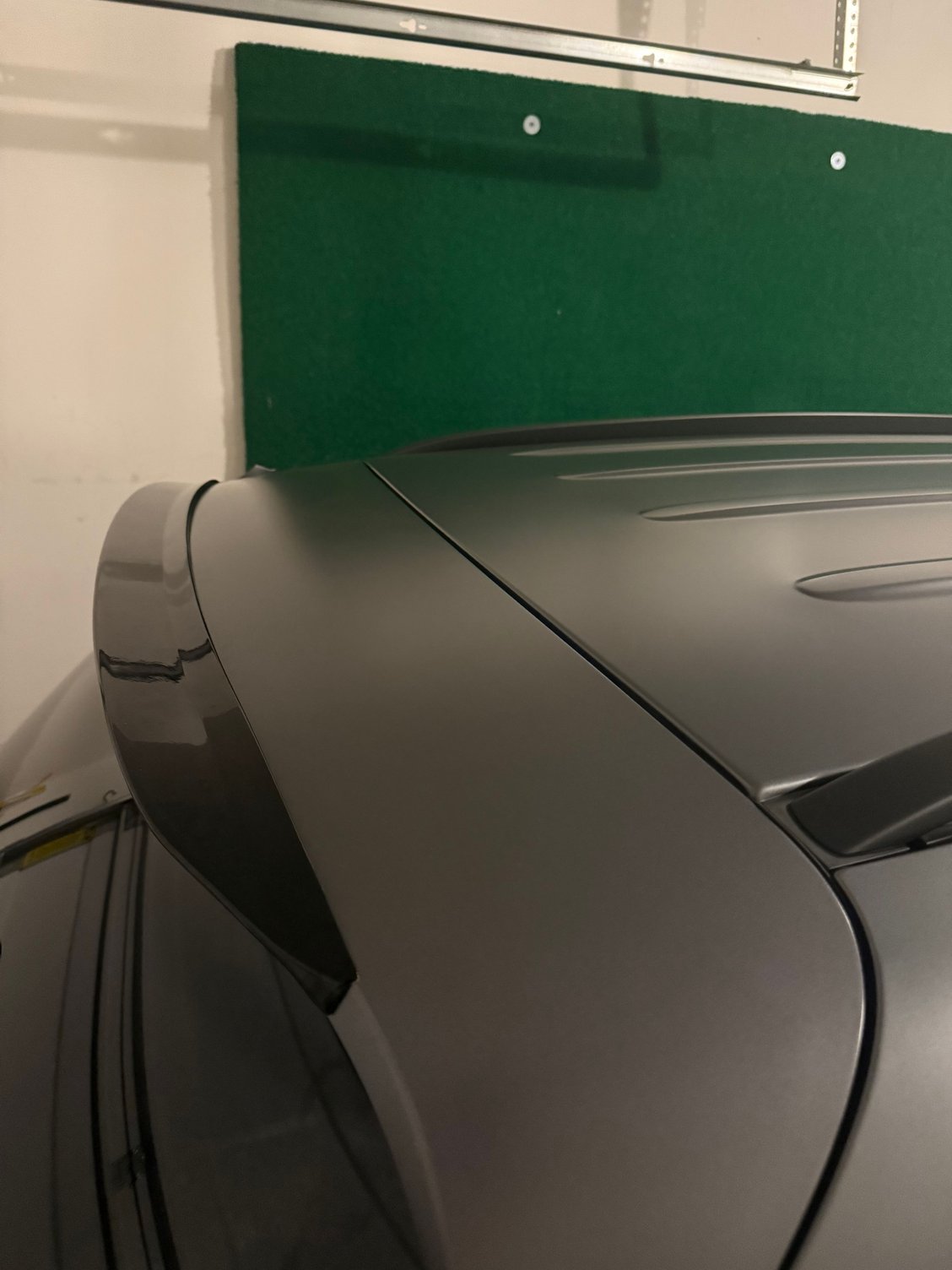 Installed aftermarket eBay spoiler lip. It came with enough 3M tape for 2 rows but I filled the edge with a 3rd row. It�s on there solid. 