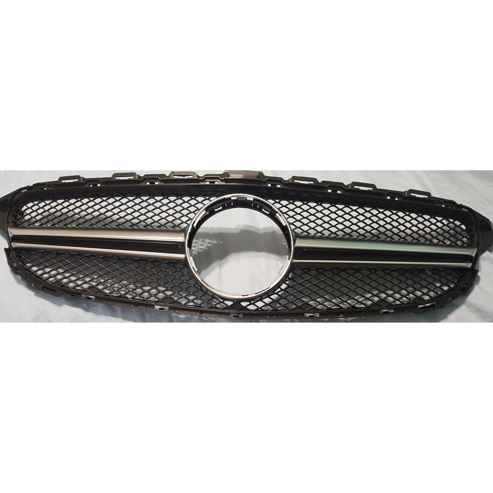 Exterior Body Parts - W205 C-class C63 style grill (Aluminum look version ) - New - 2015 to 2018 Mercedes-Benz C300 - New York, NY 10470, United States