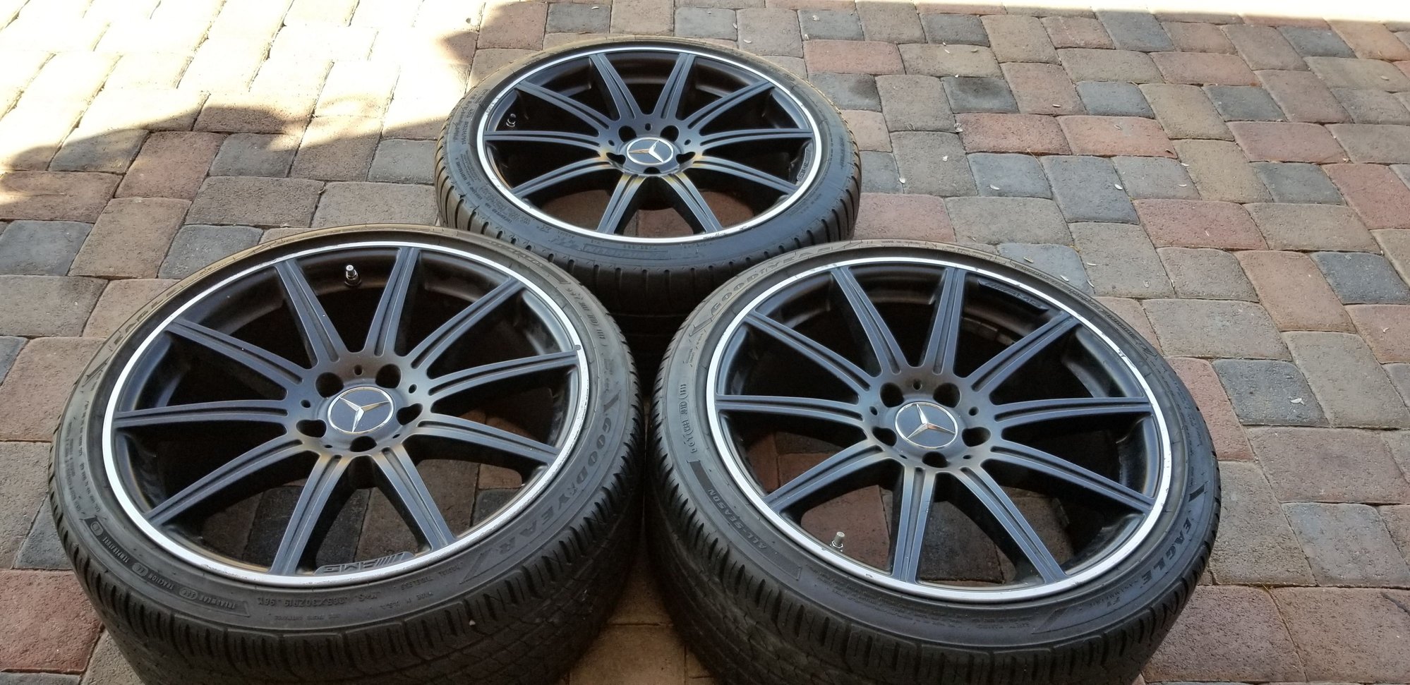 Wheels and Tires/Axles - (3) 19" CLS63 AMG BLACK WHEELS 1 FRONT 2 REARS OR BUY SINGLES - Used - Las Vegas, NV 89139, United States