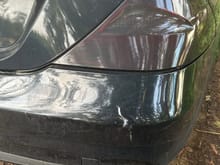 Thin panel gap between taillight and bumper 