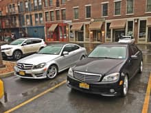 With my buddy's facelift W204 C300 AMG Coupe