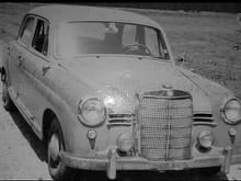 My first car, a 1956 1/2 Mercedes Benz 190 four door sedan, with four on the tree, a ed leather interior and a Blaupunkt AM/FM radio. The car is still on the road with over 750,000 miles on it. No wonder I love Mercedes Benz automobiles.