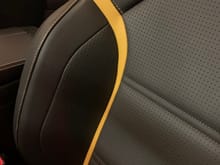 Example: My ventilated performance seats showing the perforated leather