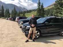 The GLE at the Grays Peak trailhead, after a challenging 2.6 mile drive up a difficult road. 