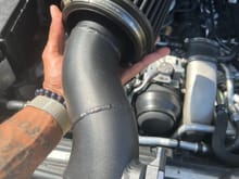Put charge pipe and filter together