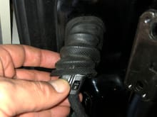 Here are the top clips of the wire loom weather proof tunnel in the door jam.