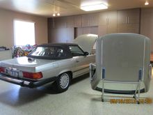 1986 560Sl Smoke Silver Exterior, Brown interior and brown soft top.