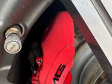 Rear passenger. General conditions of what the front brakes looked like too, before the clear.