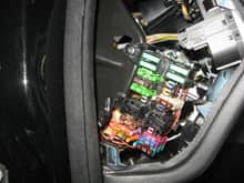 Installation of fuse holder for driver's seat