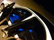 Under dash / front seat lighting is actually white (not blue or purple as it appears in pic)