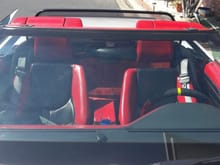 Color changed interior from gray to red and black