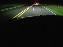 I am behind a car with my low beams (based on the Auto high beams logic of the SL)