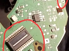 naked optical sensor and pins