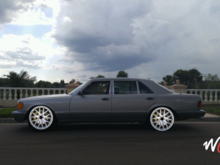 This is a digital randition of the wheels i want to out on my w126 i did on the wheelco app. There 9.5. 255/35/zr19 can it work or did i just spend big bucks for paper weights?