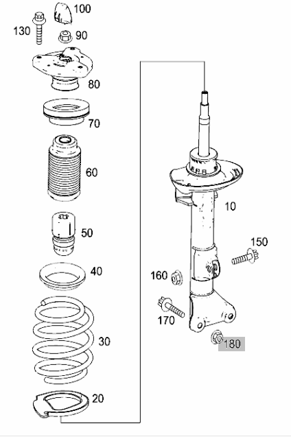 C350 Front Strut (RWD)