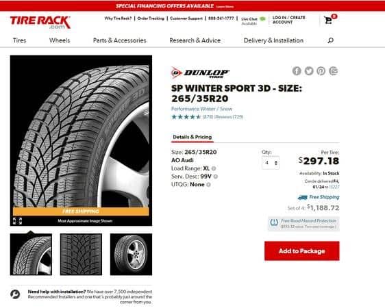 Wheels and Tires/Axles - LIKE NEW DUNLOP SP WINTER SPORT 3D TIRES - SIZE: 265/35R20 - Used - Pittsburgh, PA 15210, United States