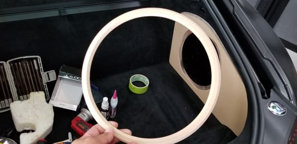 routed bezel ring to give a flush mount and to surround the 