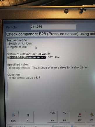 Showing small amount of boost at idle after warming up for about 2 min.