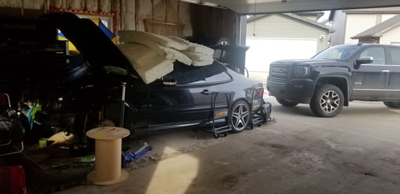 CLK 430 is under the knife, so is the garage.