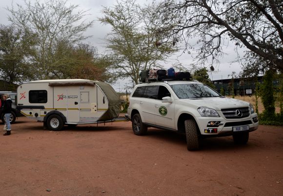 GL with Jurgens Explorer Off Road Caravan in tow