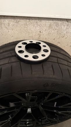 Janky spacers and cheap wheel for road testing 10.5 R20 ET22