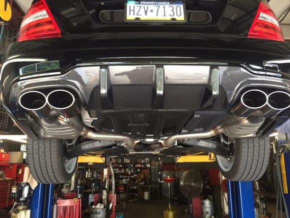 Rear diffuser and quad exhaust (I since replaced the muffler to a Masterschaft unit)