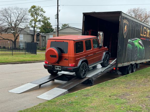 Delivery to XPEL Houston from California for a full PPF and Ceramic Coating treatment.