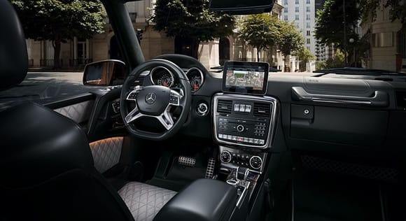 2017 Mercedes-Benz G-Class interior.