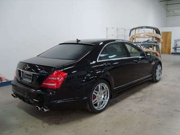 Rear Angle of Black Bison S63 AMG