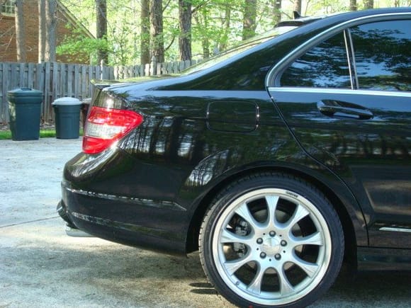 C350 with 19&quot; BRABUS Monoblock E wheels, Decklid and Roof Spoilers, Carlsson Rear Diffuser and Carlsson Sport Quad Exhaust