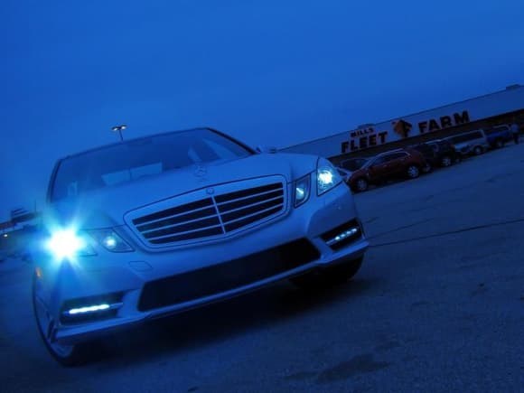 Another Wisconsin landmark... Fleet Farm and a 2012 E550