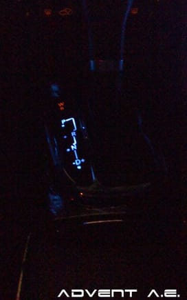 gear selector with blue leds