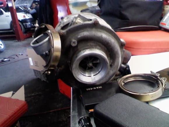 Now thats a turbo. Pulled it out of a Ford Excursion 6.0L diesel.