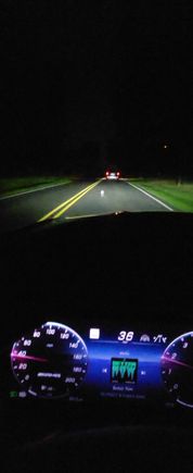 I am behind a car with my low beams (based on the Auto high beams logic of the SL)