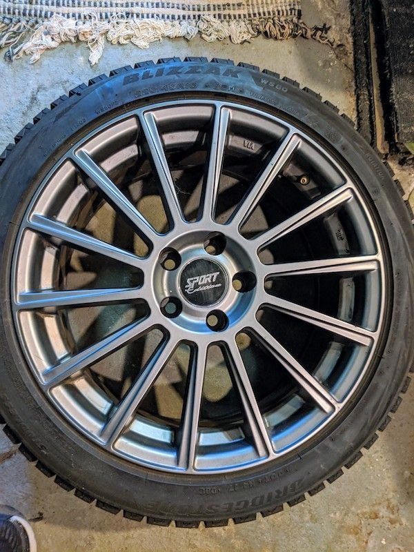 Wheels and Tires/Axles - Four Blizzak Snow Tires with SPORT EDITION 18" Rims - Fit Crossfire and Compatible MB - Used - 2005 Chrysler Crossfire - Stamford, CT 06906, United States