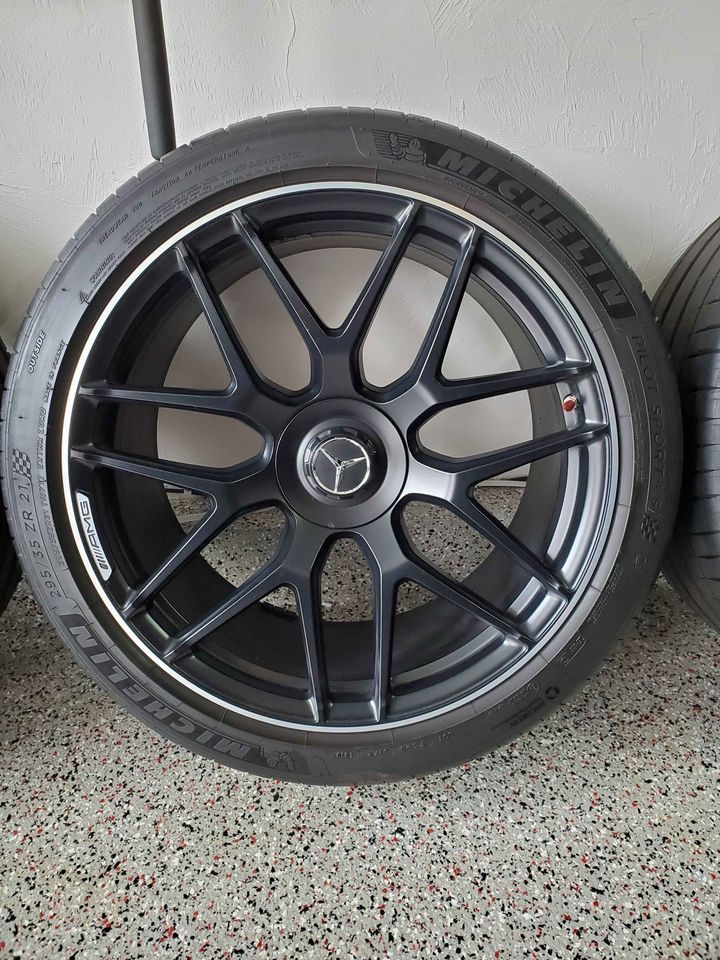 Wheels and Tires/Axles - 21" Satin Black AMG Cross Spoke Wheels and Tires with TPMS from my 2020 GLC63S - Used - 2013 to 2021 Mercedes-Benz GLC63 AMG S - Millburn, NJ 07041, United States