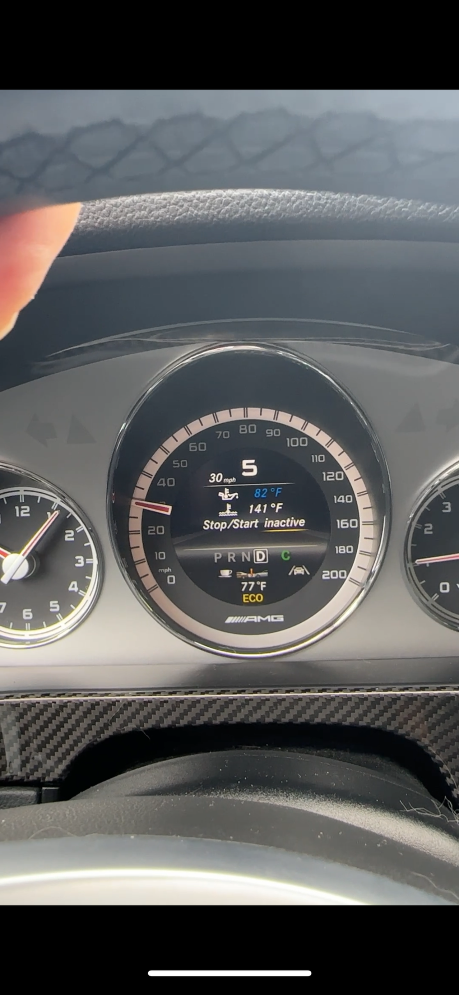 .1 ish miles. Idle down and drive