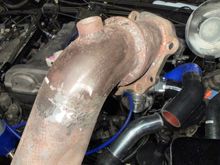 Slight bump on the downpipe. 