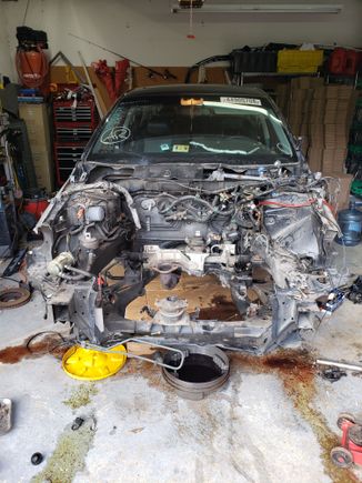 Drove Acura in garage in February to begin disassembly.