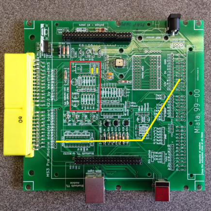 yellow jumper wire to get alternator F_Out from 1O (99-00 connector) to unused pin 1D at 90-93 connector