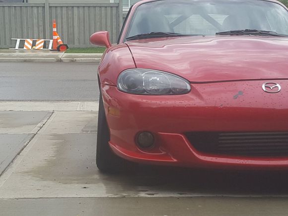 Extreme negative camber.  Note how much the offset bushing pulls in the top of the wheel (15x9 6UL).