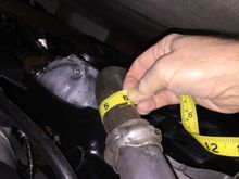 Sedan: Affter the Resonators where Midpipe meets Axleback/Muffler inlet is 5.5 inches in circumference.  Note that  forum SW transferred pic upside down.