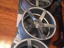 Original Vossen CV3's 20x10 +45, got spacers to make it +15 and +25 ;)