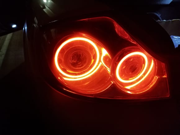 Parking mode red rings