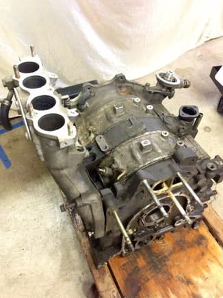 This was a 1990 Cosmo 13b twin turbo motor that I pulled from a low miles JDM car. I gave it to chris as the final gift to assure he would remain true to this car staying rotary. 