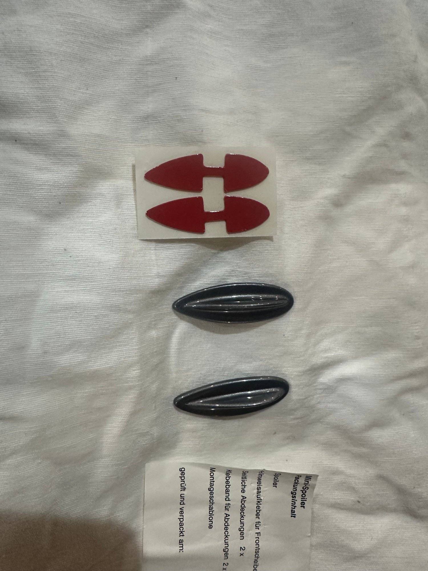 Exterior Body Parts - NOS Genuine MINI JCW finned covers for rear hatch spoiler - New - All Years  All Models - Montreal, QC H3H2J2, Canada