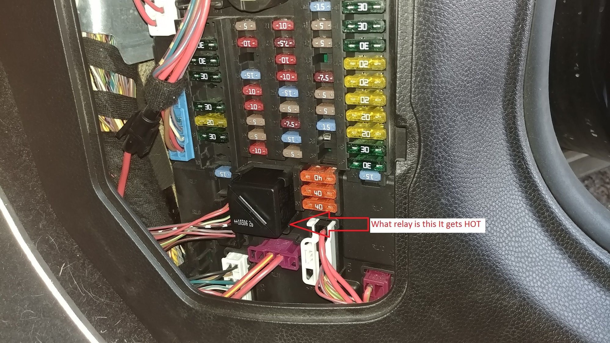 Relay ID R/H kick panel North American Motoring